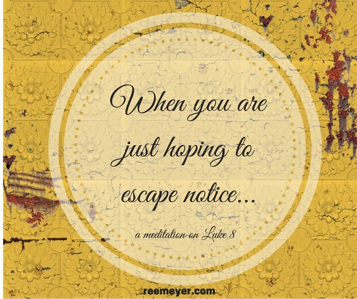 When you are hoping to escape notice 1-28