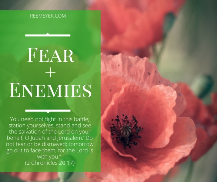 There may not be any area in my life where I need to hear the Father's "Do not be afraid" more than in the context of loving my enemies and facing the violence in our world. Perhaps if I received the Father's "Do not fear", I'd be less likely to see people as my enemy. Perhaps I'd be more likely to look to God, who is my defense and help